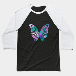 Butterfly Animal Color Wild Forest Nature Chrome Graphic Baseball T-Shirt